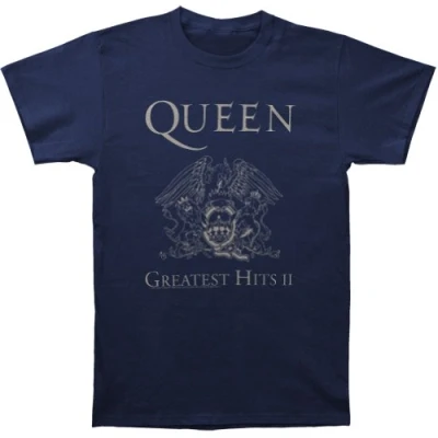Afbeelding van Queen Greatest Hits II Heren T shirt 2XL Blauw