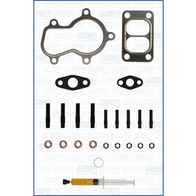 Afbeelding van AJUSA JTC11279 Turbocharger, montageset with studs, syringe oil Met pakkingen montagehandleiding