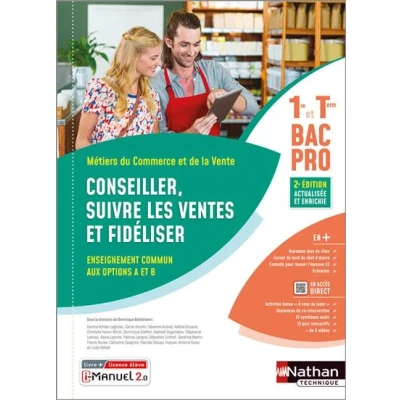 Image de Conseiller, suivre les ventes et fidéliser Options A/B 1ère/Term Bac pro Livre + licence élève 2023