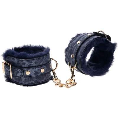 Afbeelding van Sportsheets Cougar Fur Handcuffs Blue