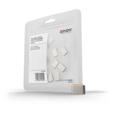 Image de Lindy Bloqueur de port USB C orange (pack 10)