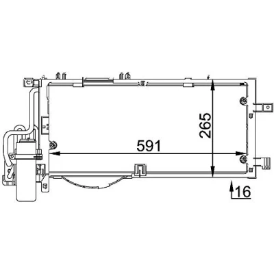 Afbeelding van Mahle Original Airco condensor AC 309 000P