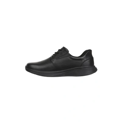 Afbeelding van MBT SF 100 casual herenschoenen in klassieke stijl, fysiologische en comfortabele schoenen, maximaal comfort stabiliteit met schommelzool, veterschoenen., zwart., 46 EU