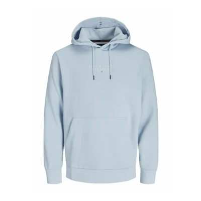 Afbeelding van JACK &amp; JONES Arie sweat hood slim fit heren hoodie katoenmengsel met capuchon blauw Maat: L