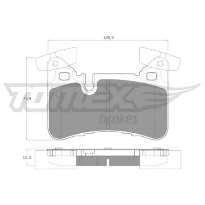 Afbeelding van TOMEX brakes TX 12 67 Remblokkenset Achteras Met balansgewichten MERCEDES BENZ: E Class Saloon, C T modell