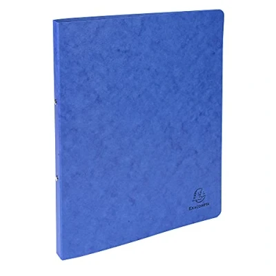 Afbeelding van Exacompta ringmap in glanskarton, ft A4, 2 ringen van 1,5 cm, blauw