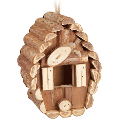 Afbeelding van Relaxdays decoratie vogelhuisje hout vogelhuis nestkastje houten huisje voor tuin