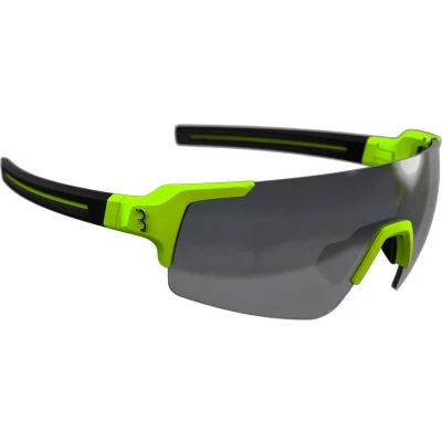 Afbeelding van BBB Cycling FullView Fietsbril Frameless Zonnebril Wielren Bril met 3 lenzen Sportbril Mat Neon Geel BSG 63