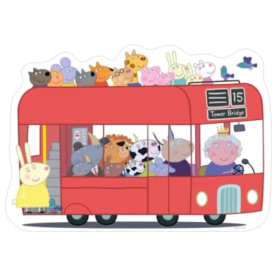 Afbeelding van Ravensburger Peppa Pig London Bus Legpuzzel 24 stuk(s) Stripfiguren