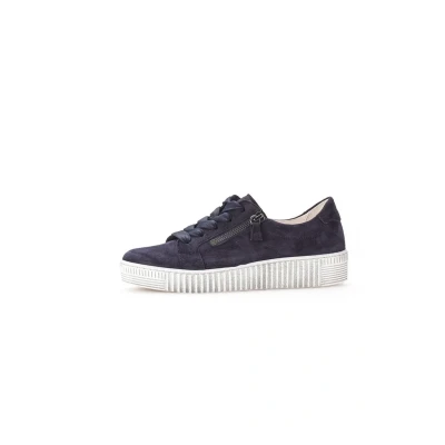 Afbeelding van Gabor Sneakers laag, Dames, Maat: 35, Blau Leer