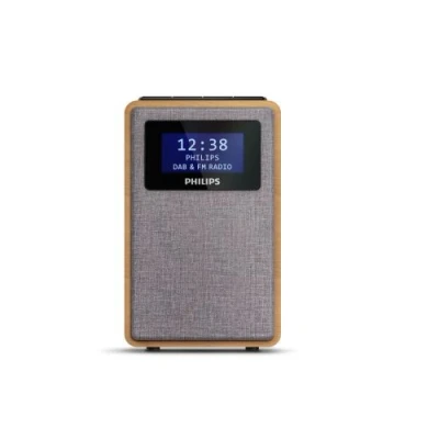 Afbeelding van Philips TAR5005/10 DAB+/FM tafelradio tuner met houten behuizing grijs