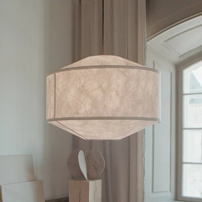 Afbeelding van New Works hanglamp Kite, Ø 65 cm, wit, 3 lamps, fleece