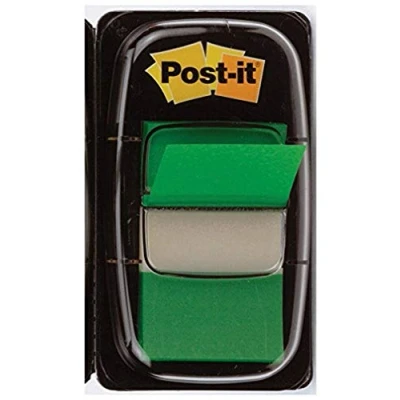 Afbeelding van Post it index standaard, ft 24,4 x 43,2 mm, houder met 50 tabs, groen