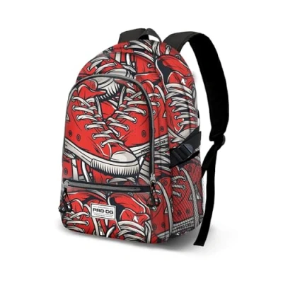 Afbeelding van Karactermania PRODG Sneakers Basket FIGHT FAN 2.2 Rugzak Backpack met trolley bevestiging Rood