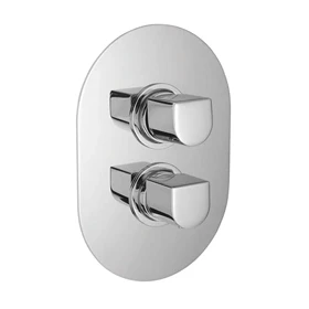 Afbeelding van Huber Dado Cascade Inbouw thermostaatkraan douche chroom 889.55H.CR