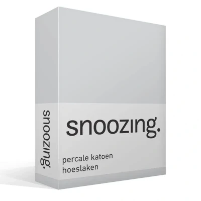 Afbeelding van Snoozing Hoeslaken Tweepersoons 120x200 cm Percale katoen Grijs