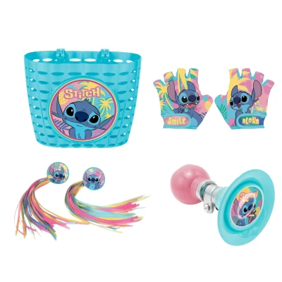 Afbeelding van Lilo &amp; Stitch Fiets accessoires ; Mand, Hoorn, Franjes en Handschoentjes 8721122786444