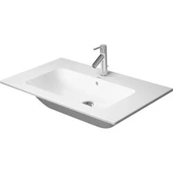 Afbeelding van Duravit ME by Starck meubelwastafel 83x49cm met 1 kraangat overloop wondergliss wit