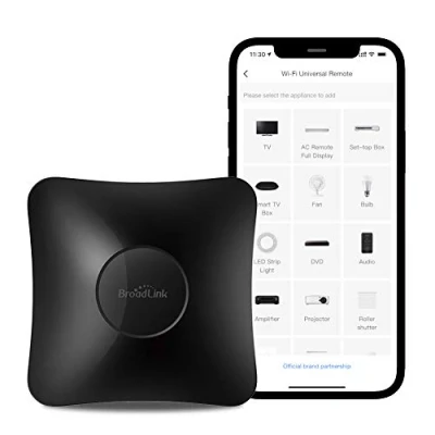 Afbeelding van Broadlink RM4 Pro IR en RF universele afstandsbediening, wifi compatibel met Alexa