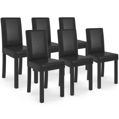 Image de Lot de 6 chaises HANNAH noires pour salle à manger