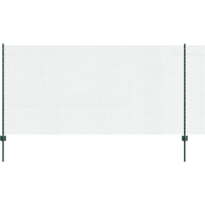 Afbeelding van vidaXL Gezweven Draadhek met 11 U Palen Groen 1.2x25 m Staal