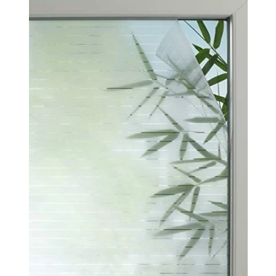 Afbeelding van GARDINIA Statische raamfolie Line 25, transparant, gemakkelijk te snijden, 100% pvc, 45 x 150 cm, optische lijnen, semi transparant