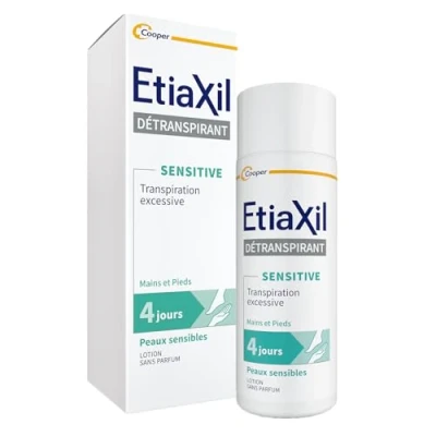Image de ETIAXIL Déodorant Détranspirant Traitement Transpiration Excessive Pieds Peaux Sensibles Lotion Sans Parfum 100 ml