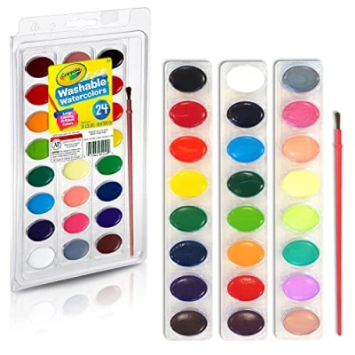 Afbeelding van Crayola Wasbare Waterverf met Penseel voor Kinderen 24 Kleuren