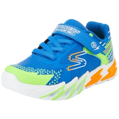 Afbeelding van Skechers Flexglow BOLT Sneakers laag voor kinderen, Maat: 31, Royal/lime/orange/silver Textiel/ synthetisch