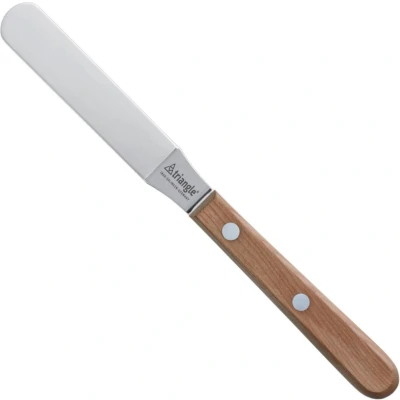 Afbeelding van Triangle Palet en Glaceermes met Ergonomische Knik 9 cm RVS Lemmet, Kersenhouten Heft