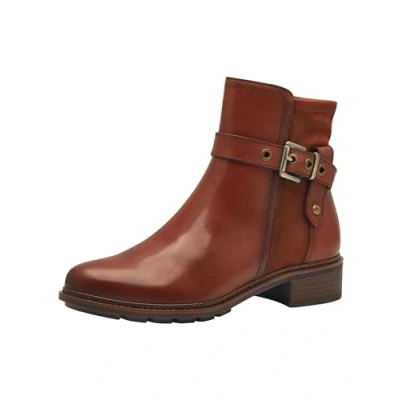 Afbeelding van Tamaris Korte laarzen, Dames, Maat: 36, Cognac Leer/ synthetisch
