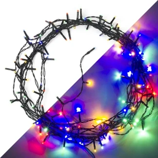 Afbeelding van 9m LED Multi kerstboomverlichting div lichtstanden 120 lampjes