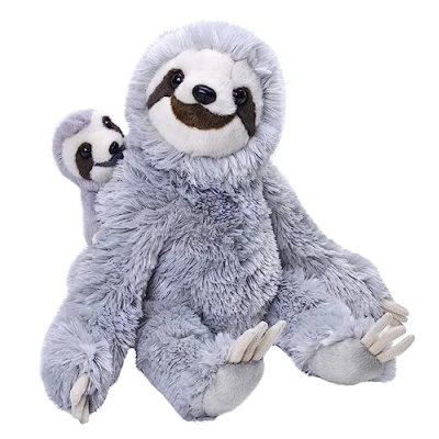 Afbeelding van Wild Republic Knuffel Luiaard 30 Cm Pluche Grijs 2 delig