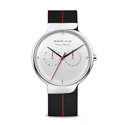 Afbeelding van BERING Heren analoog kwarts Max René collectie horloge met siliconen armband en saffierglas 15542, Wit/Zwart,