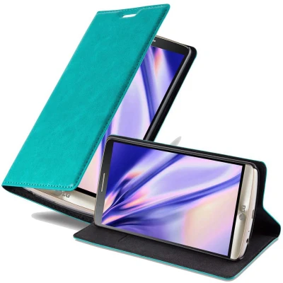 Afbeelding van Cadorabo Hoesje geschikt voor LG G3 in BENZINE TURKOOIS Beschermhoes met magnetische sluiting, standfunctie en kaartvakje Book Case Cover Etui
