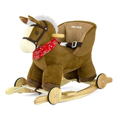 Afbeelding van Hobbelfiguur Polly Beer Bruin/blauw