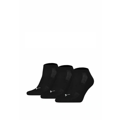 Afbeelding van PUMA Unisex Cushioned Sneaker Trainer Socks 3 Pack, Zwart, Maat 43 46