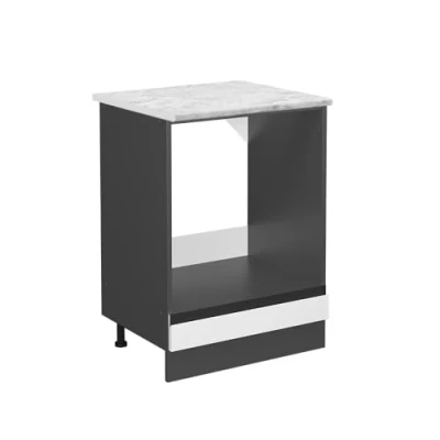 Afbeelding van Vicco Ovenombouwkast R Line, Wit/Antraciet, 60 cm WB Marmer