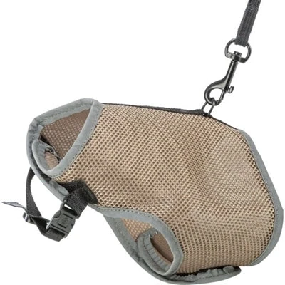 Afbeelding van TRIXIE SOFTTUIG KAT MET RIEM TAUPE 24 42X120 CM