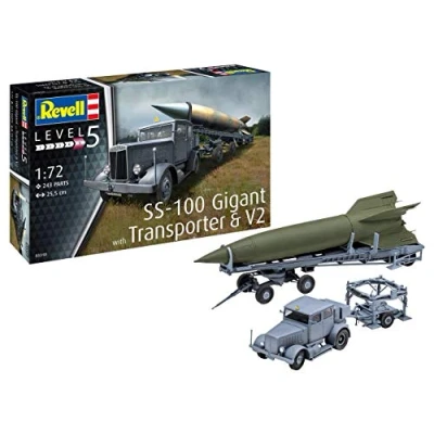 Afbeelding van 1:72 Revell 03310 SS 100 Gigant + Transporter V2 Plastic kit