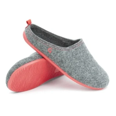 Afbeelding van Gottstein Slidein Pantoffels, Maat: 41, Grey raspberry Wol