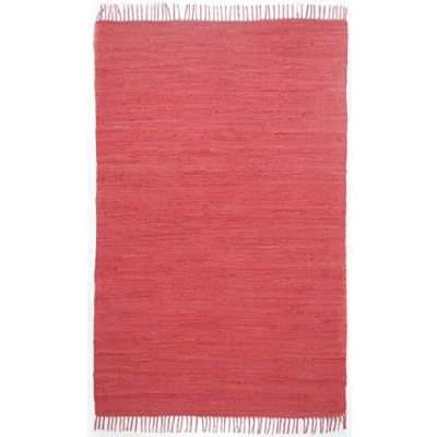 Afbeelding van Theko Dhurry Tapijt van 100% plat geweven katoen Happy Cotton handgeweven Kleur: grijs 90 x 160 cm