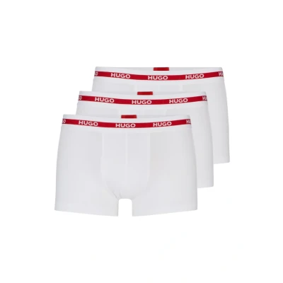 Afbeelding van HUGO BOSS heren TRUNK TRIPLET PLANET 1024974 in de kleur Wit, maat: S