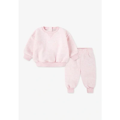 Afbeelding van Nike Sportswear Essential CREW SET Unisex Trainingspak voor kinderen, Maat: 68/74, Pink foam heather
