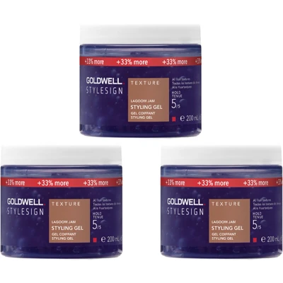 Afbeelding van 3x Goldwell StyleSign Lagoom Jam Styling Gel 200ml bundel/set/pakket