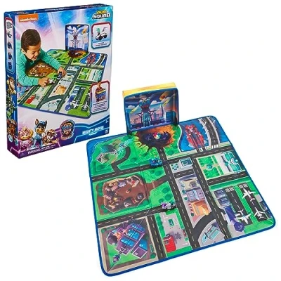 Afbeelding van PAW Patrol: The Mighty Movie, Pup Squad cadeauset met Pups Chase en Vee Racer speelmat, kinderspeelgoed voor jongens meisjes vanaf 3 jaar