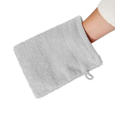 Afbeelding van etérea Carli washandje 100% katoen, Öko Tex Standard 100, zacht en absorberend, badstof kwaliteit 500g/m², afmetingen 15 x 21 cm, kleur: steengrijs