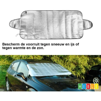Afbeelding van ***Anti vries deken auto Anti ijsdeken vorstbeschermer autoruit ontdooien zonnescherm voorruit van Heble® ***