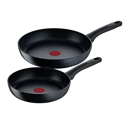 Afbeelding van Tefal Black Stone koekenpannenset Ø 24/28 cm