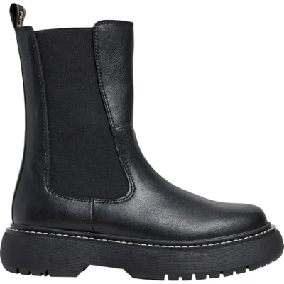 Afbeelding van Pepe Jeans YOKO ROCK Enkellaarsjes met plateauzool, Dames, Maat: 37, Black Pu